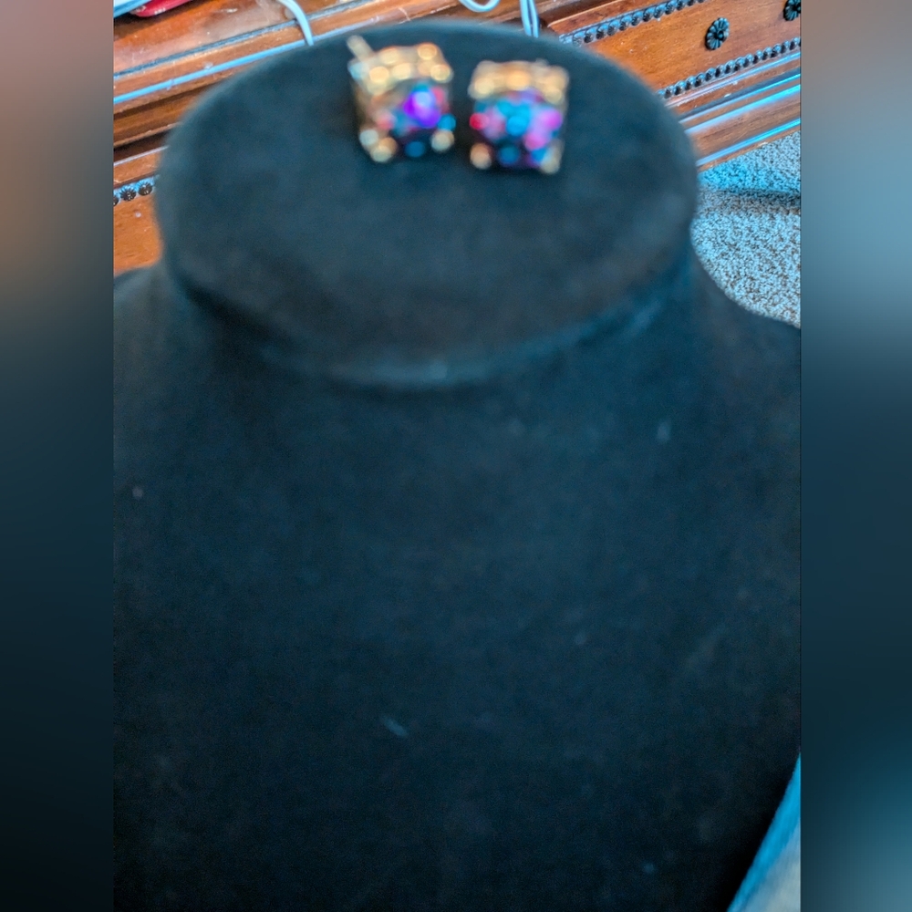 Purple Earrings NIP